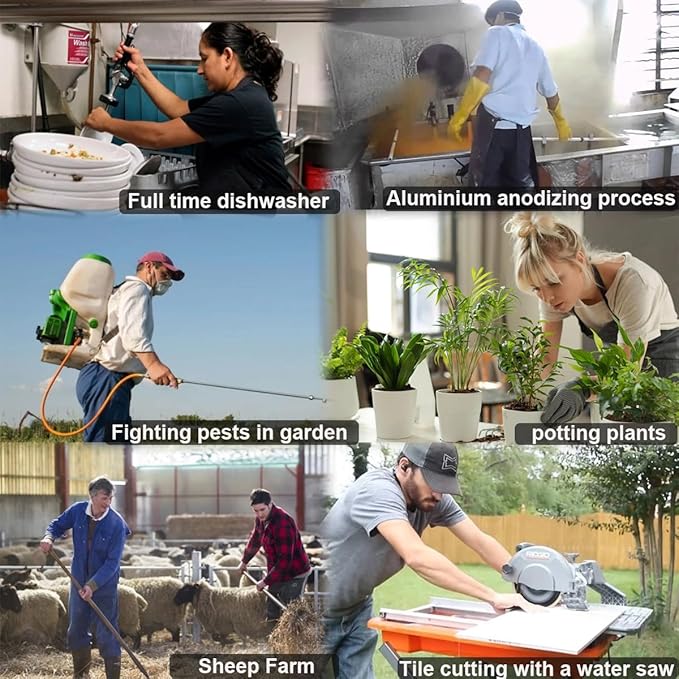 Thick Rubber Apron, Waterproof Apron Butcher Heavy Duty Chemical Resistant Adjustable Work Apron