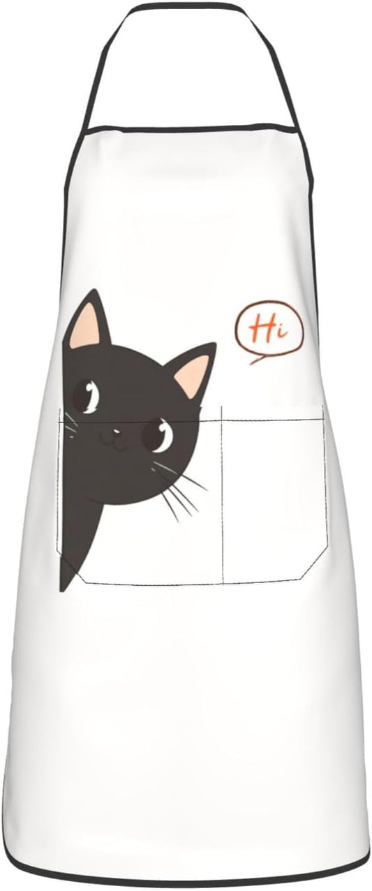 Christmas Kitchen Cooking Apron With Pocket Waterproof Gift For Men Women For Gardening Painting Snowman