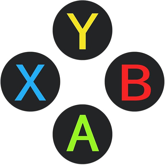 ABYX Silicone Gaming Coasters Game Room Décor Table Mat Black Drink Coasters Birthday Easter Gifts for Boyfriend Husband Dad Gamers - Set of 4