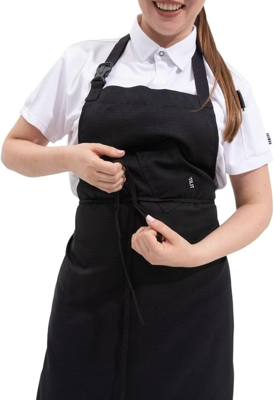 TILIT Supply Apron, One Size Fits All | Premium Chef Apron with Pockets, Unisex Apron for Men and Women | Quality Design